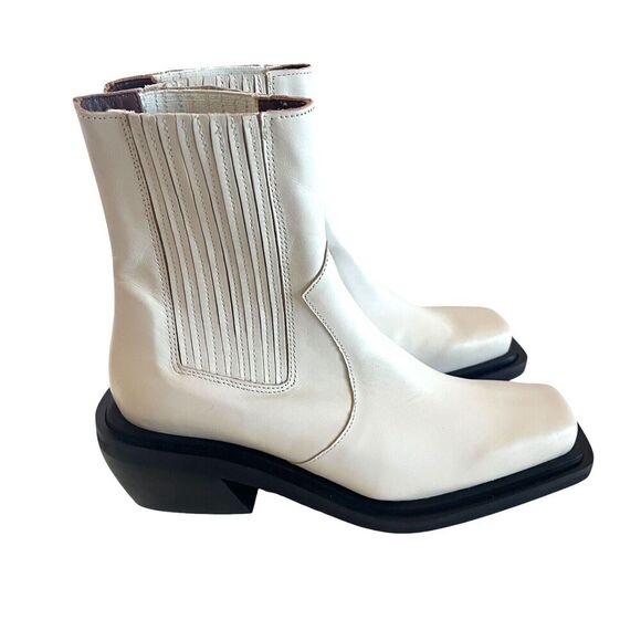 New Without Box Alohas Ranch Leather Boots in Cream size EU 36 US 6 - Picture 4 of 8